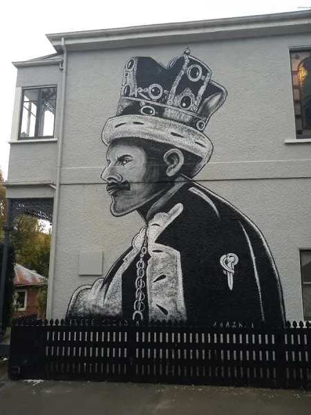 Freddie Mercury wall painting
